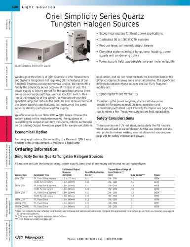 Simplicity Series Quartz Tungsten Halogen Sources  