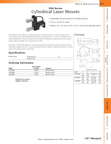 X26 Series Cylindrical Laser Mounts  