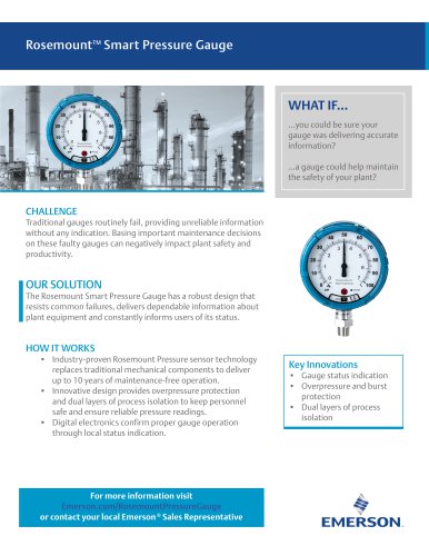 RosemountTM Smart Pressure Gauge