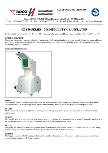 GM 30 SERIES - MEDIUM DUTY GRANULATOR