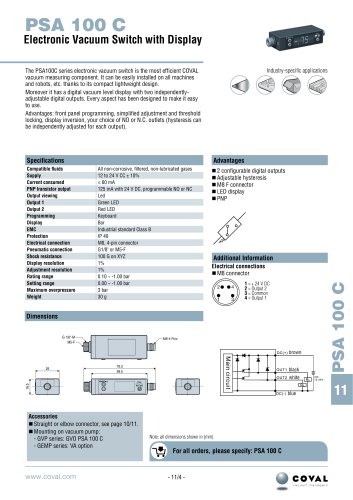 Electronic Vacuum Switch With Display, PSA100C Series