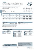 Flat Suction Cups With Cleats Ø 15 To 50 Mm, VPF Series