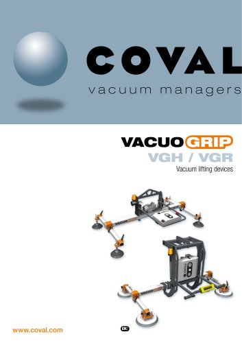 VACUOGRIP lifting devices for metal VGH-VGR Series