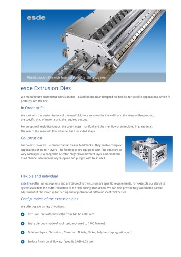 esde Extrusion Dies