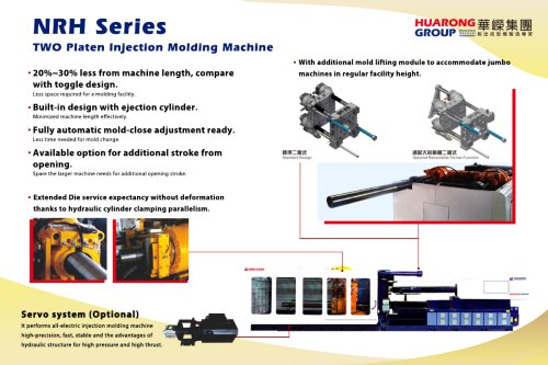 Features of NRH Two Platen Injection Molding Machine