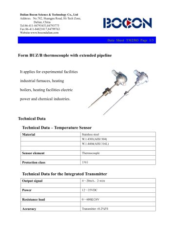 BOCON- thermocouple- TM2503-Heating boiler