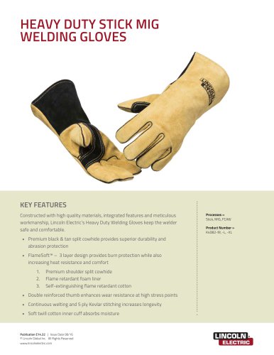 HEAVY DUTY STICK MIG WELDING GLOVES