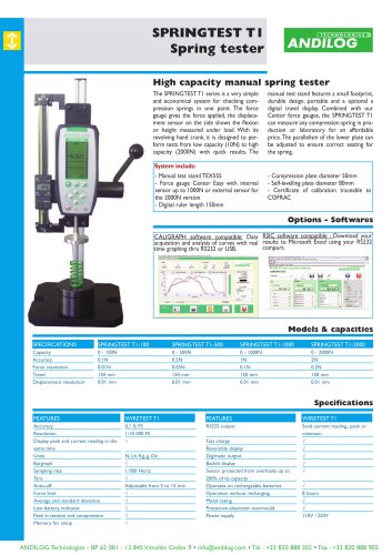 Manual spring tester Springtest T1