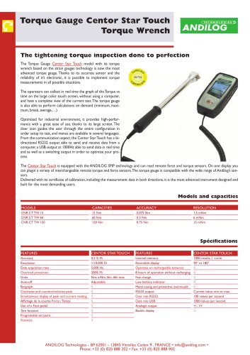 Torque gauge with wrench - Centor Touch TW