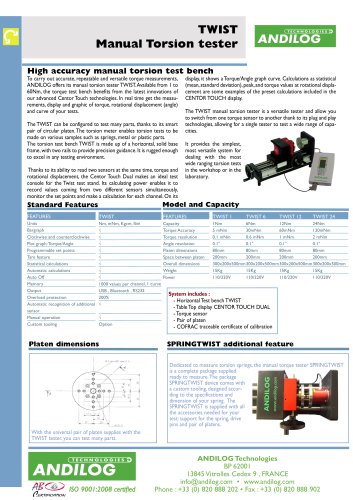 Twist, manual torsion bench