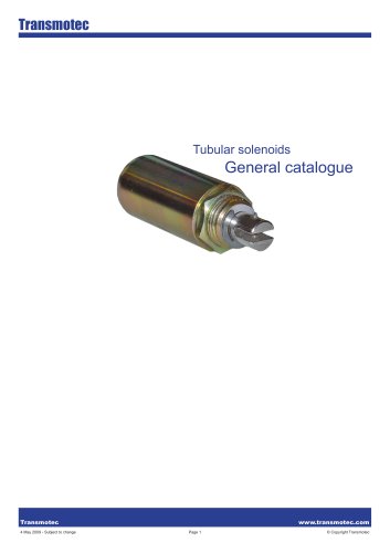 Complete Solenoids Tubular Catalogue