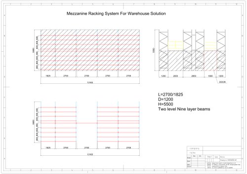 Union Mezzanine Racking Drawing