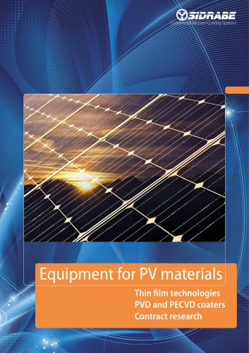 Equipment for PV materials