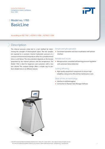 Hydrostatic Pressure Tester BasicLine