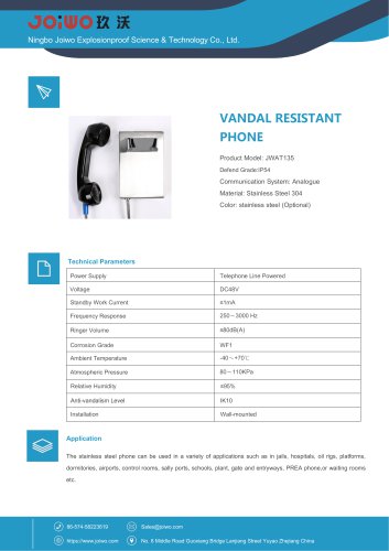 vandal resistance telephone_JWAT135