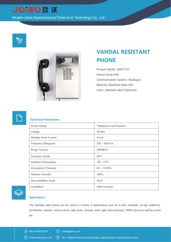 vandal resistance telephone_JWAT137