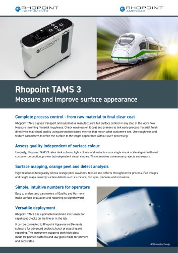 TAMS 3 Datasheet (Total Appearance Measurement System)