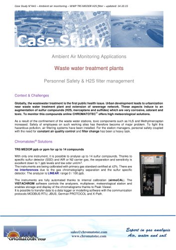 Case Study WWTP application-H2S filter