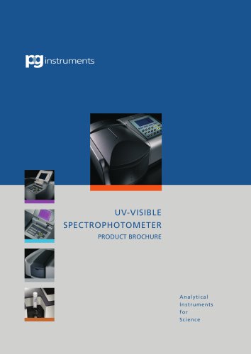 UV-VISIBLE SPECTROPHOTOMETER PRODUCT BROCHURE