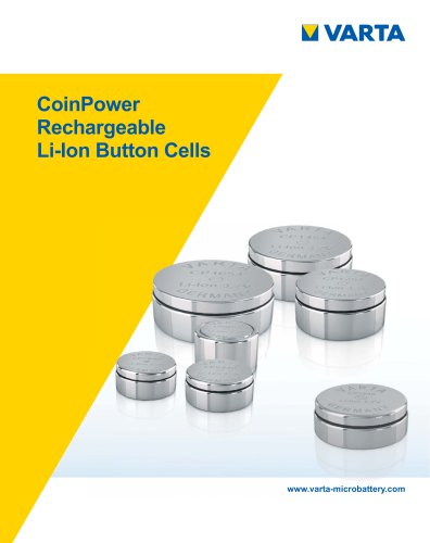 CoinPower Rechargeable Li-lon Button Cells