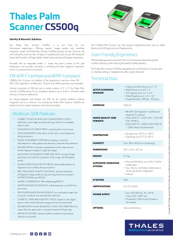 TDS - Thales Palm Scanner CS500q