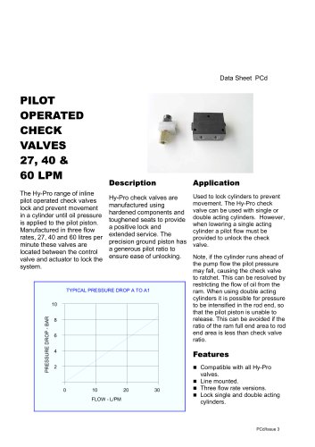 PILOT OPERATED CHECK VALVES