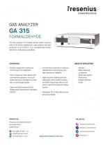 Gas Analyzer GA315 Formaldehyde Data Sheet