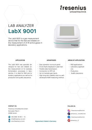 LabX 9001 Data Sheet