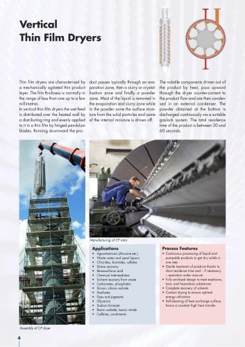 Vertical Thin Film Dryers
