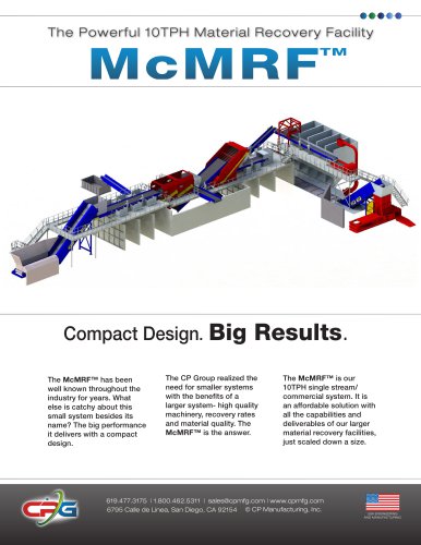 McMRF- 10 TPH Small Sort System