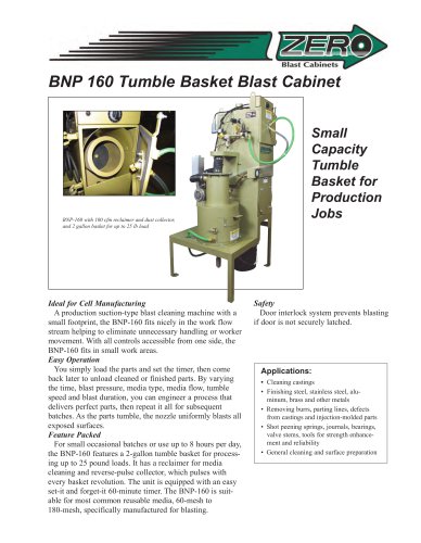 BNP 160 Tumble Basket Blast Cabinet