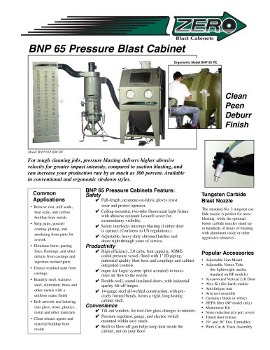 BNP 65 Pressure Blast Cabinet (Rev. E)