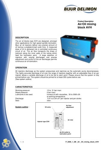 AVH Air/Oil mixing block