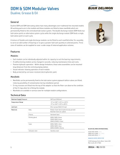 DDM & SDM Modular Valves