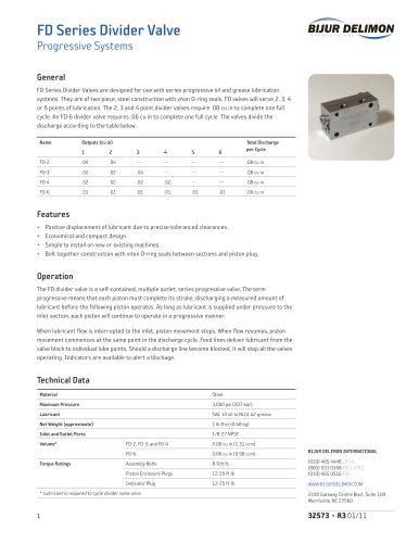 FD Series Divider Valve