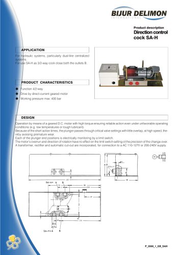 SA-H Direction control cock