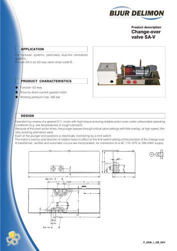 SA-V Change over valve