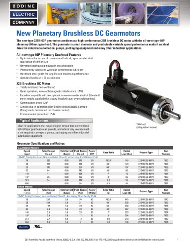 PLANETARY BLDC GEARMOTORS