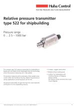 Pressure sensor 522 for shipbuilding 0 ... 2.5 – 600 bar