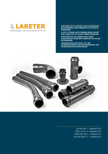 U-PVC FITTINGS WITH RUBBER RING SOCKET  FOR CONDUCTS OF FLUIDS UNDER PRESSURE