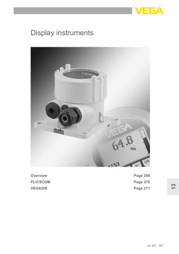 Product catalogue: Indicating instruments PLICSCOM, VEGADIS (Signal conditioning)