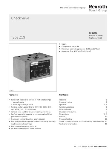 Check valve  Type Z1S