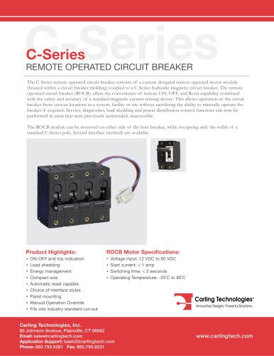 C-Series Remote Operated Circuit Breaker