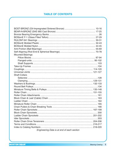 Bearing Products Catalog