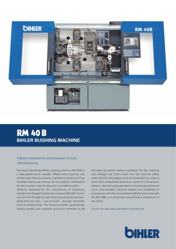 Bihler bushing machine RM 40B