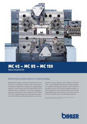 MC 42 - MC 82 - MC 120 MULTICENTER AUTOMATIC PUNCHING AND BENDING MACHINES