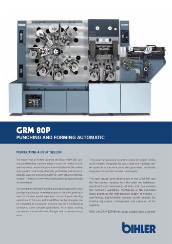 New Bihler GRM 80P punch-bending machine