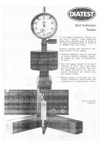 Dial indicator tester MPG