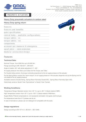 Heavy Duty spring return