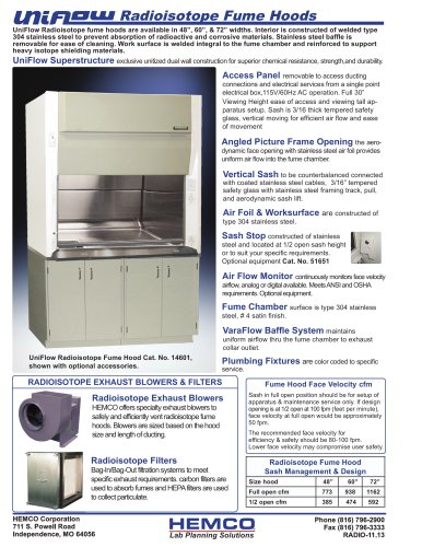 Radioisotope Fume Hood